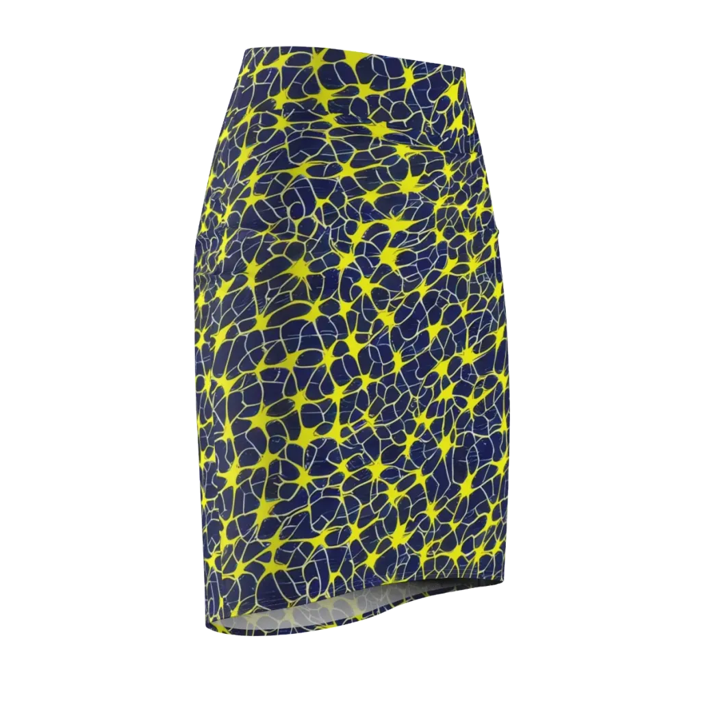 Neon Neural Network on Pencil Skirt — Front Side