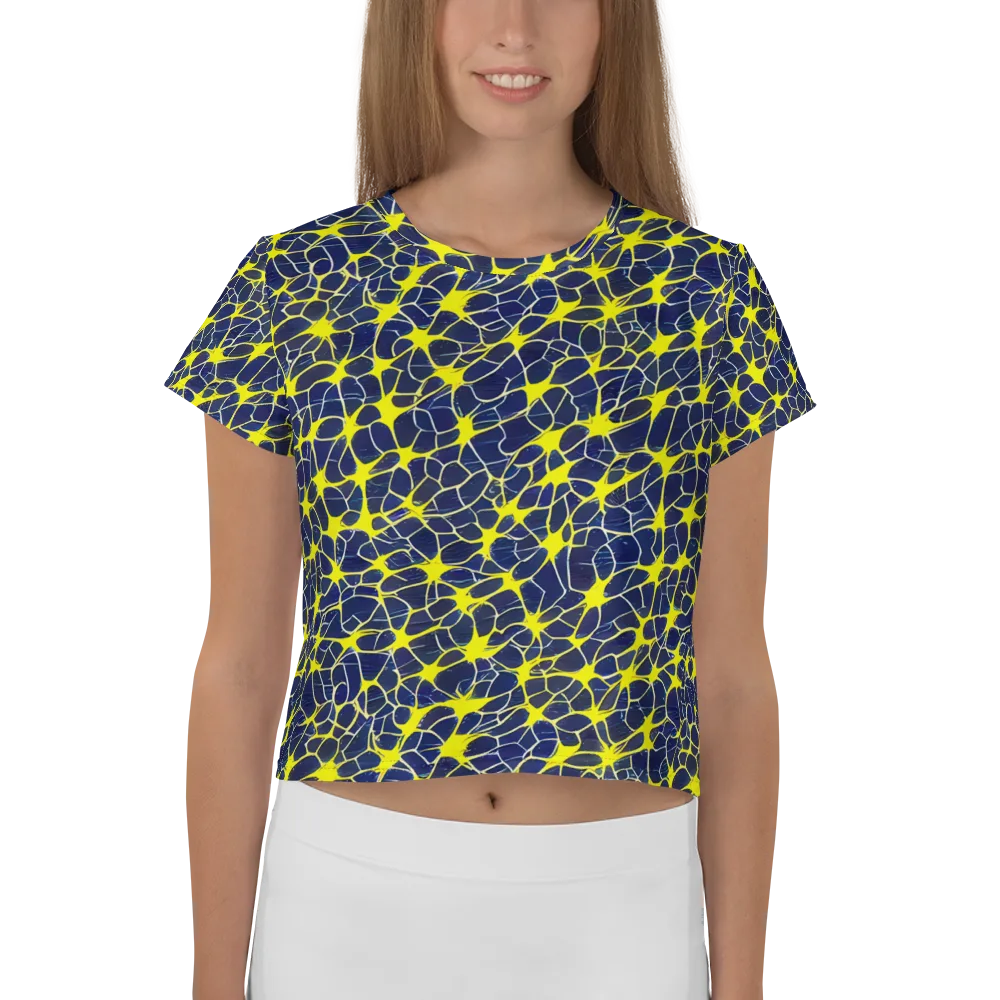Neon Neural Network on Crop Tee — Front