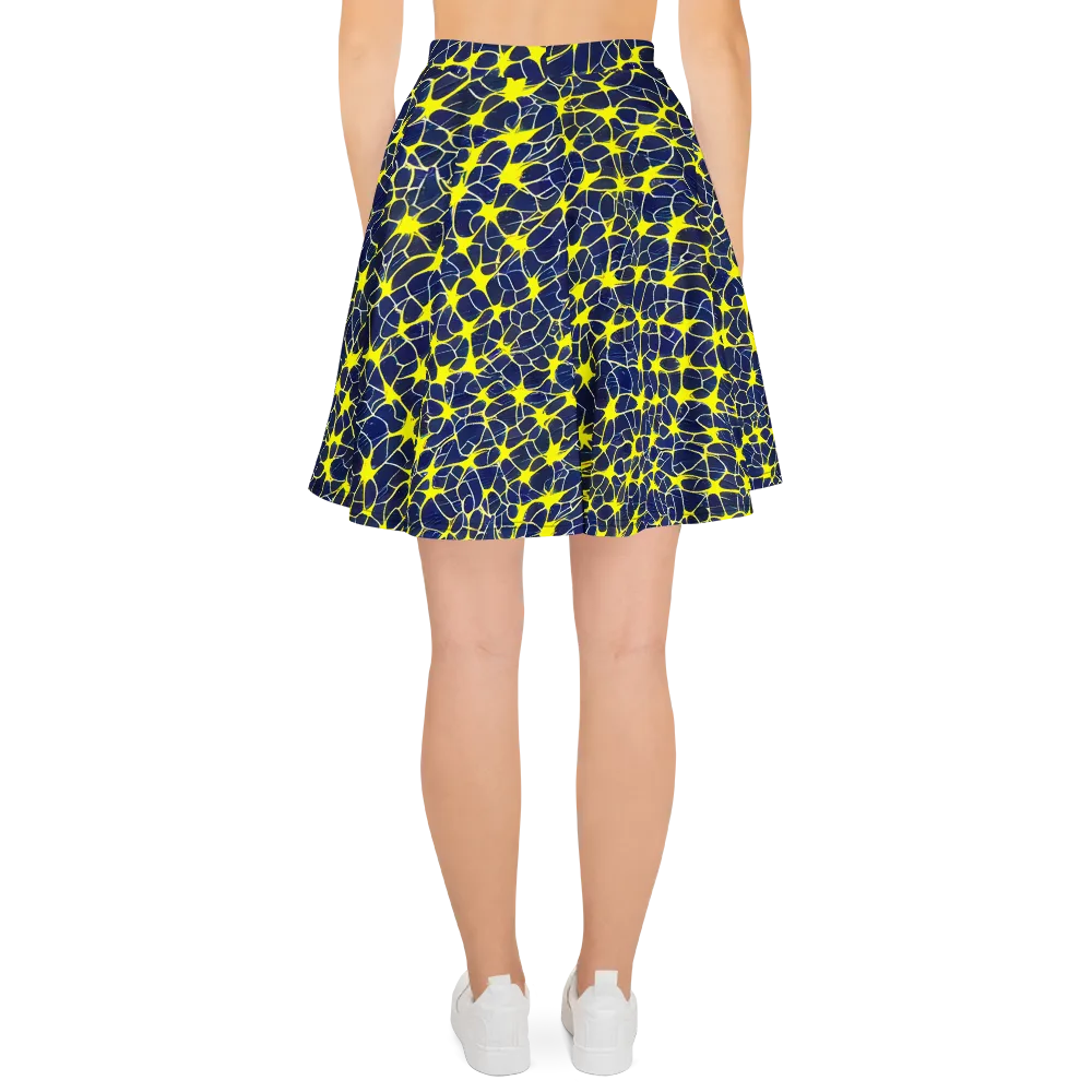 Neon Neural Network on Skater Skirt — Back