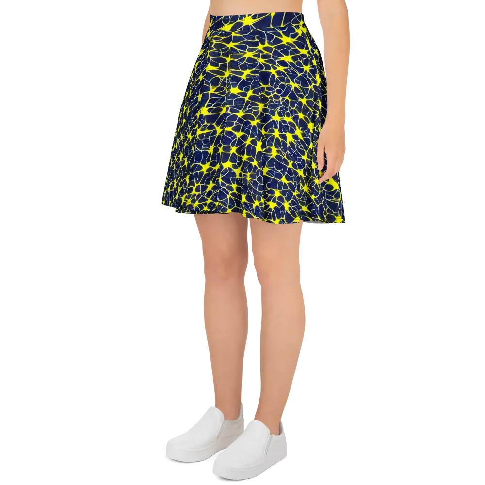 Neon Neural Network on Skater Skirt — Left