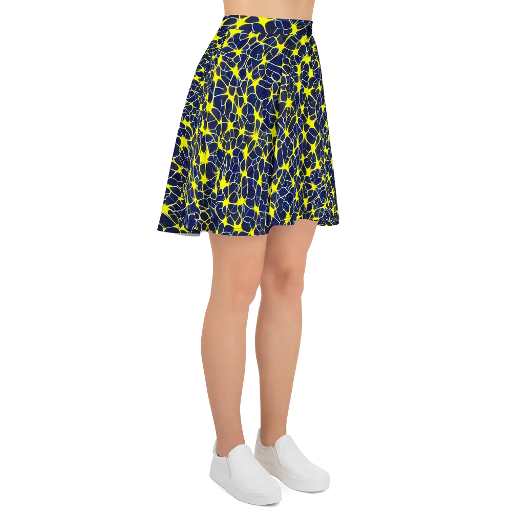 Neon Neural Network on Skater Skirt — Right