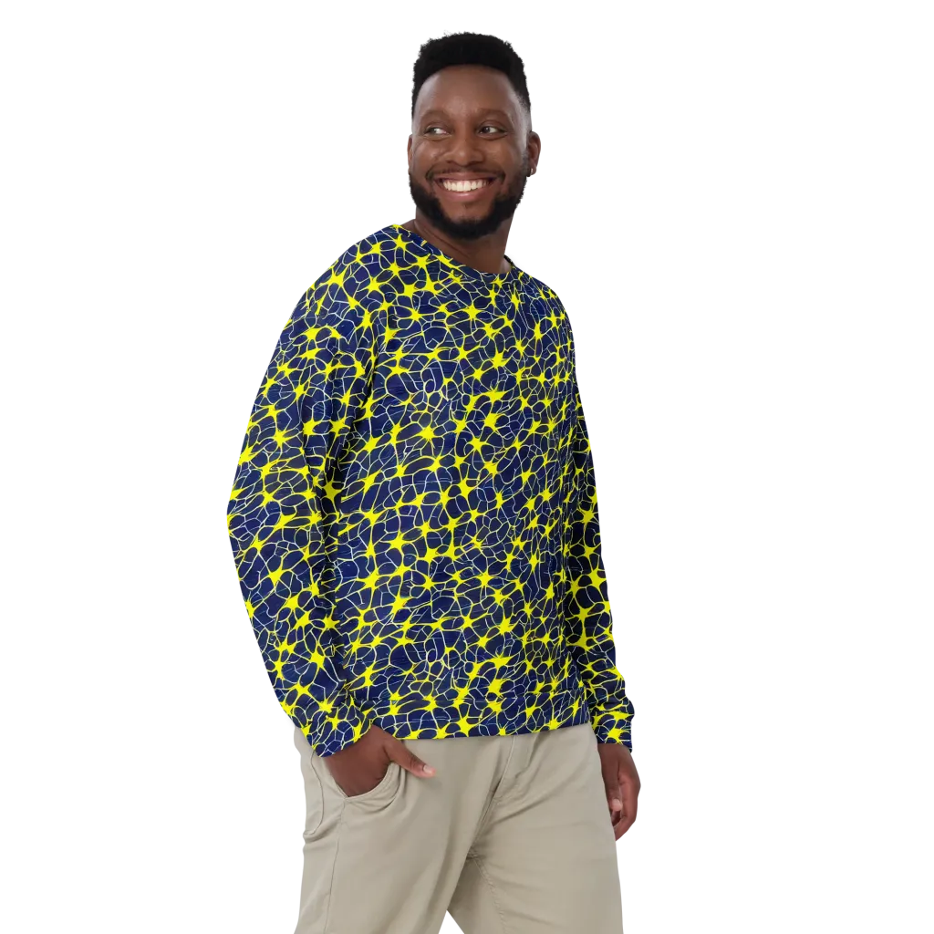 Neon Neural Network on Sweatshirt — Front