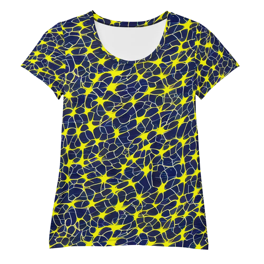 Neon Neural Network on Women's Athletic T-Shirt — Front