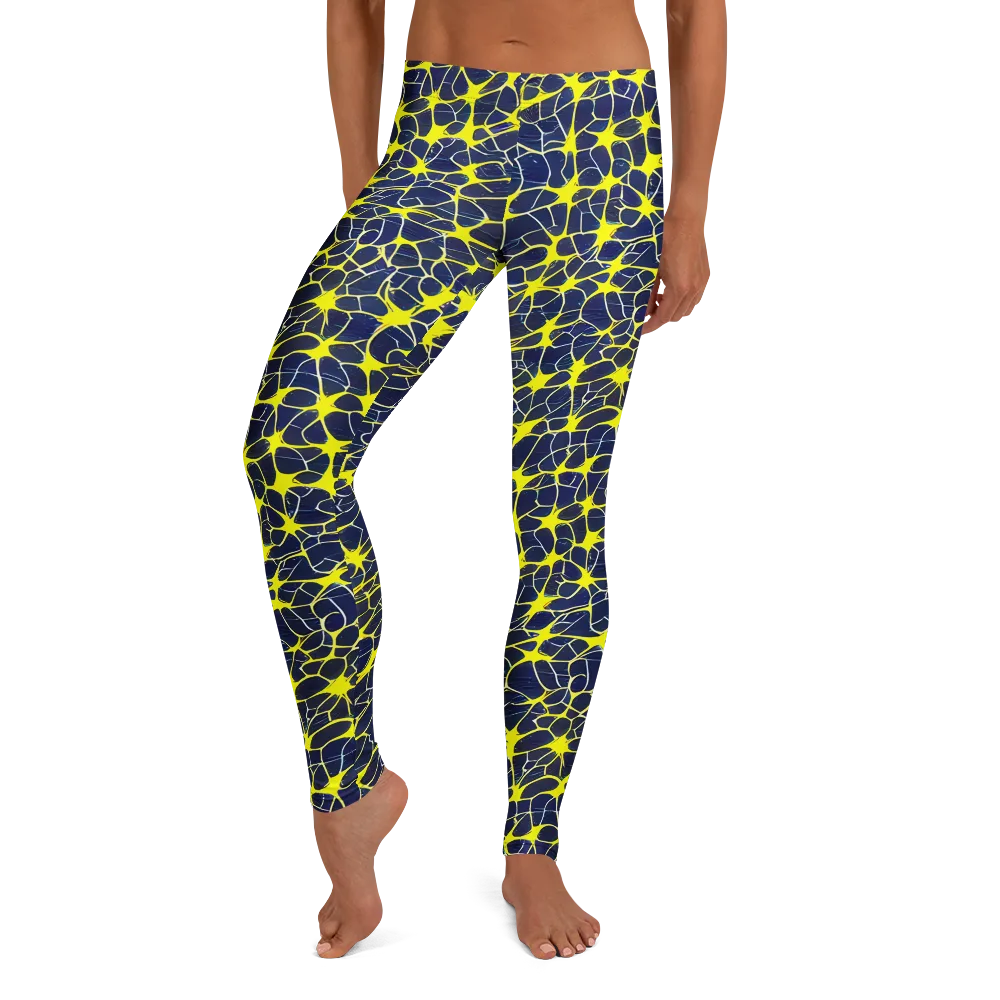 Neon Neural Network on Leggings — Front