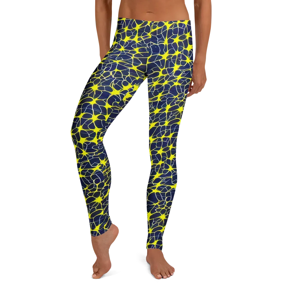 Neon Neural Network on Leggings — Front