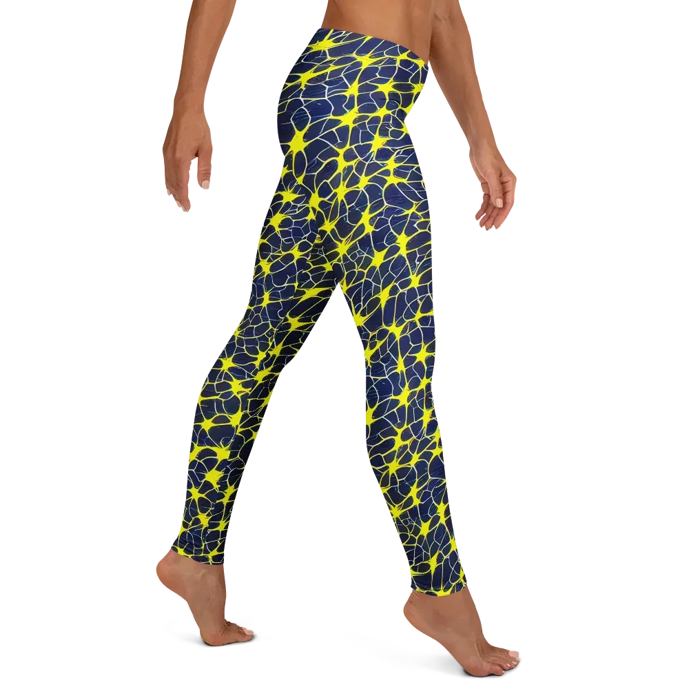 Neon Neural Network on Leggings — Right