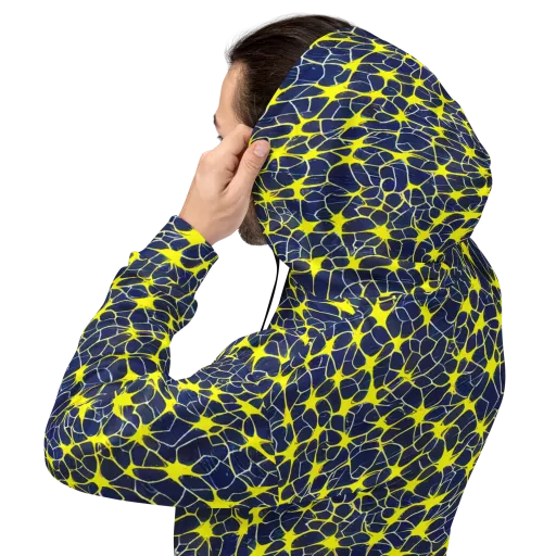 Neon Neural Network on a Hoodie