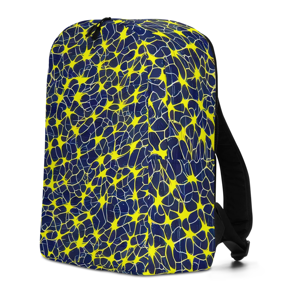 Neon Neural Network on Minimalist Backpack — Left