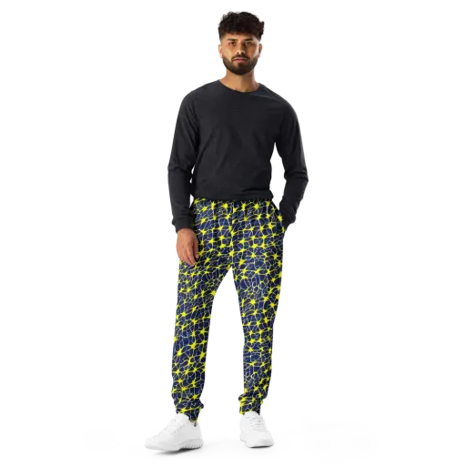 Neon Neural Network on a Men's Joggers