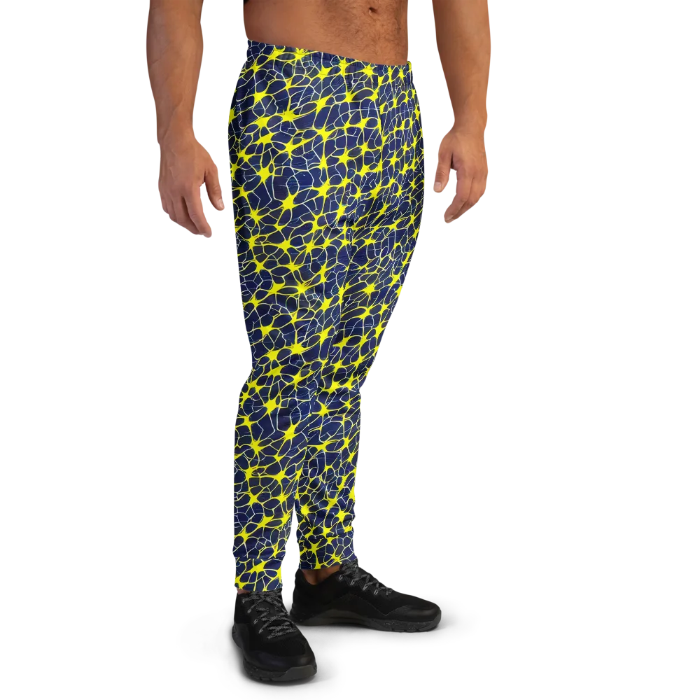Neon Neural Network on Men's Joggers — Right