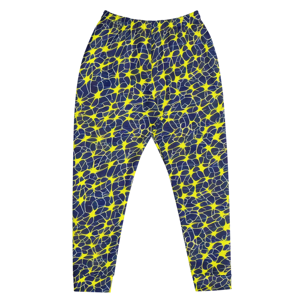 Neon Neural Network on Men's Joggers — Front