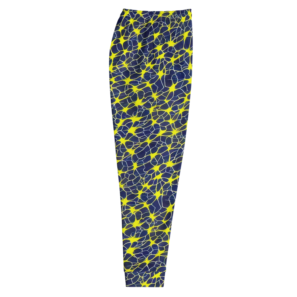 Neon Neural Network on Men's Joggers — Right