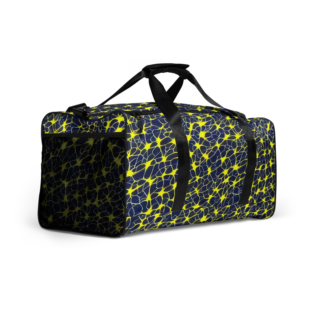 Neon Neural Network on Duffle Bag — Right Front