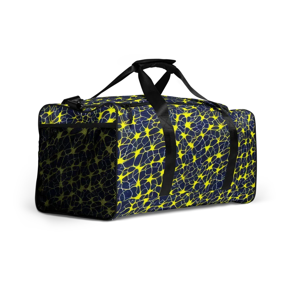 Neon Neural Network on Duffle Bag — Right Front