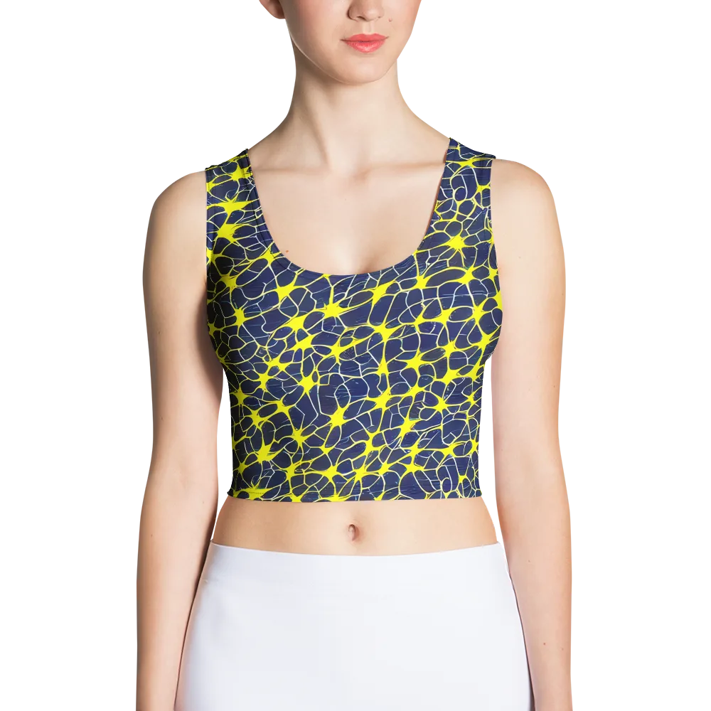 Neon Neural Network on Crop Top — Front