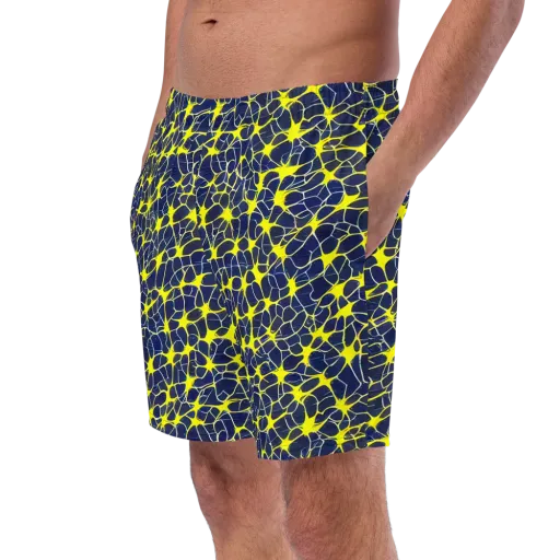 Neon Neural Network on a Swim Trunks