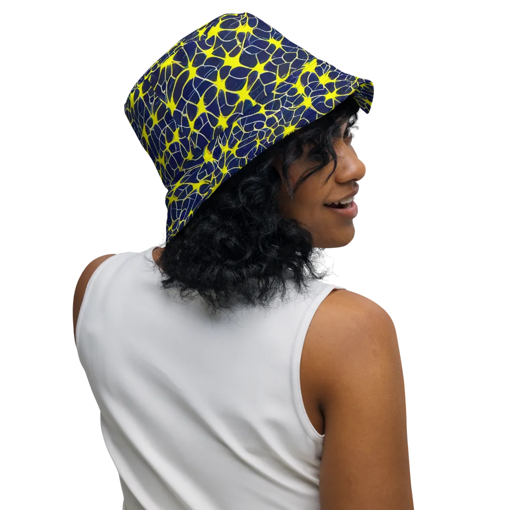 Neon Neural Network on Reversible Bucket Hat — Right Outside