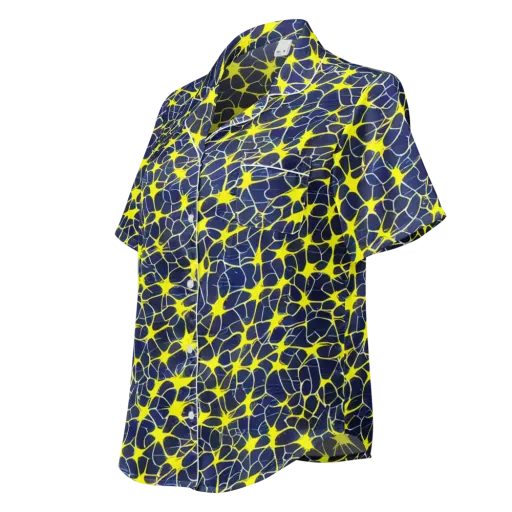 Neon Neural Network on a Women's Short Sleeve Pajama Top
