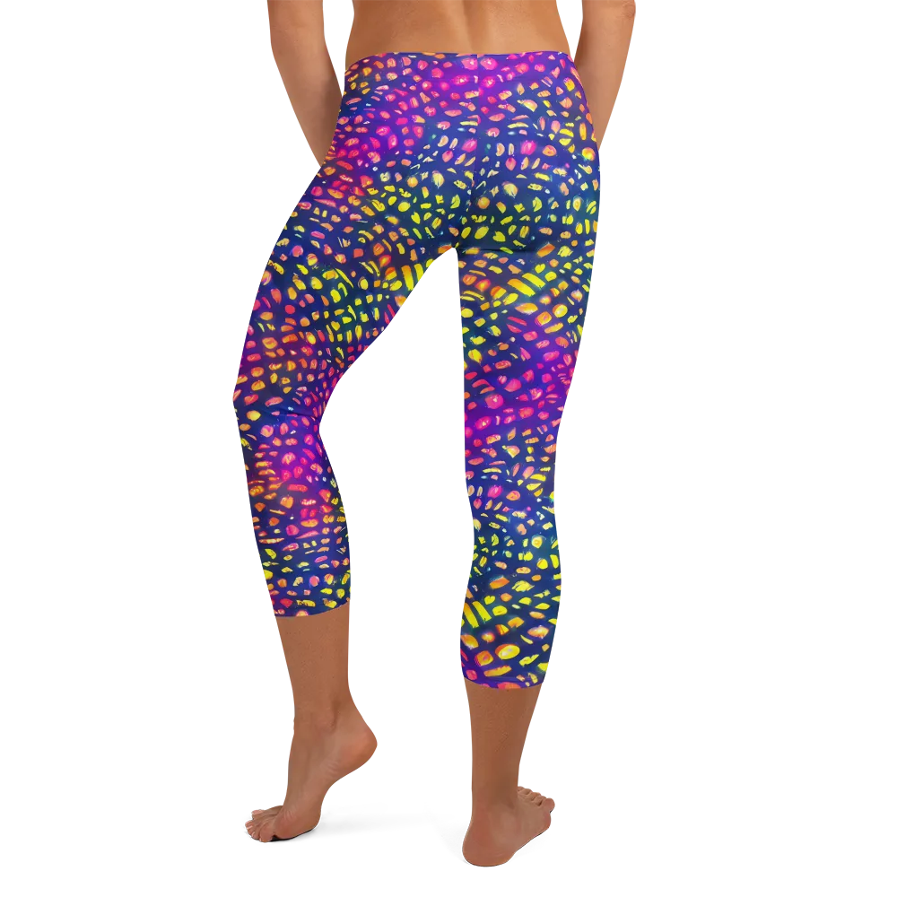 Prismatic Scatter on Capri Leggings — Back