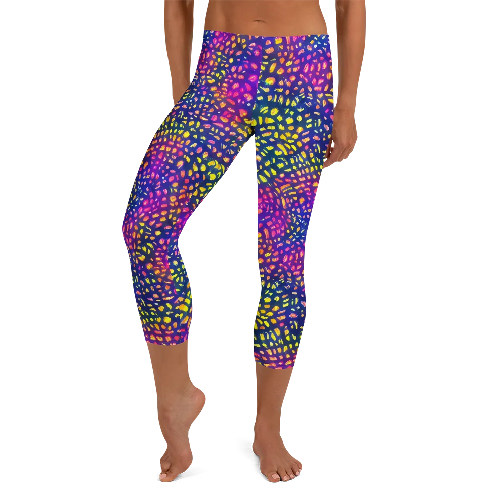 Prismatic Scatter on Capri Leggings — Front
