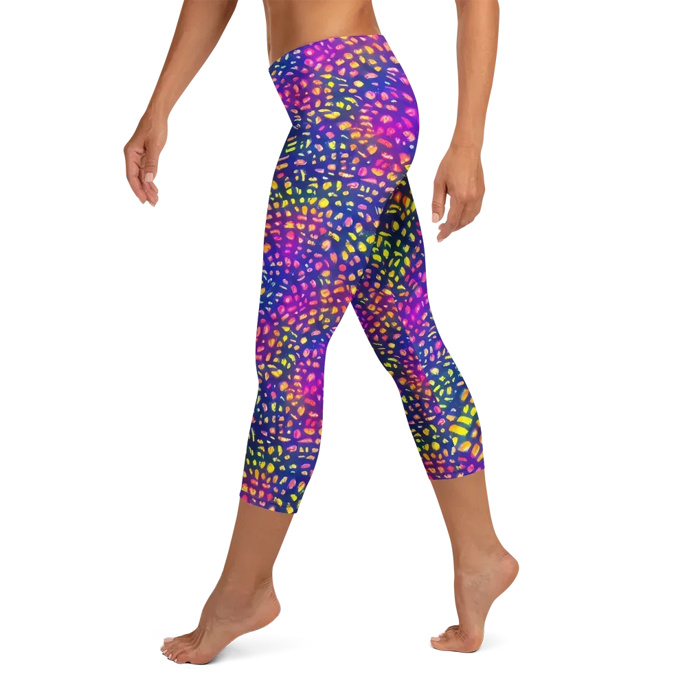 Prismatic Scatter on Capri Leggings — Left