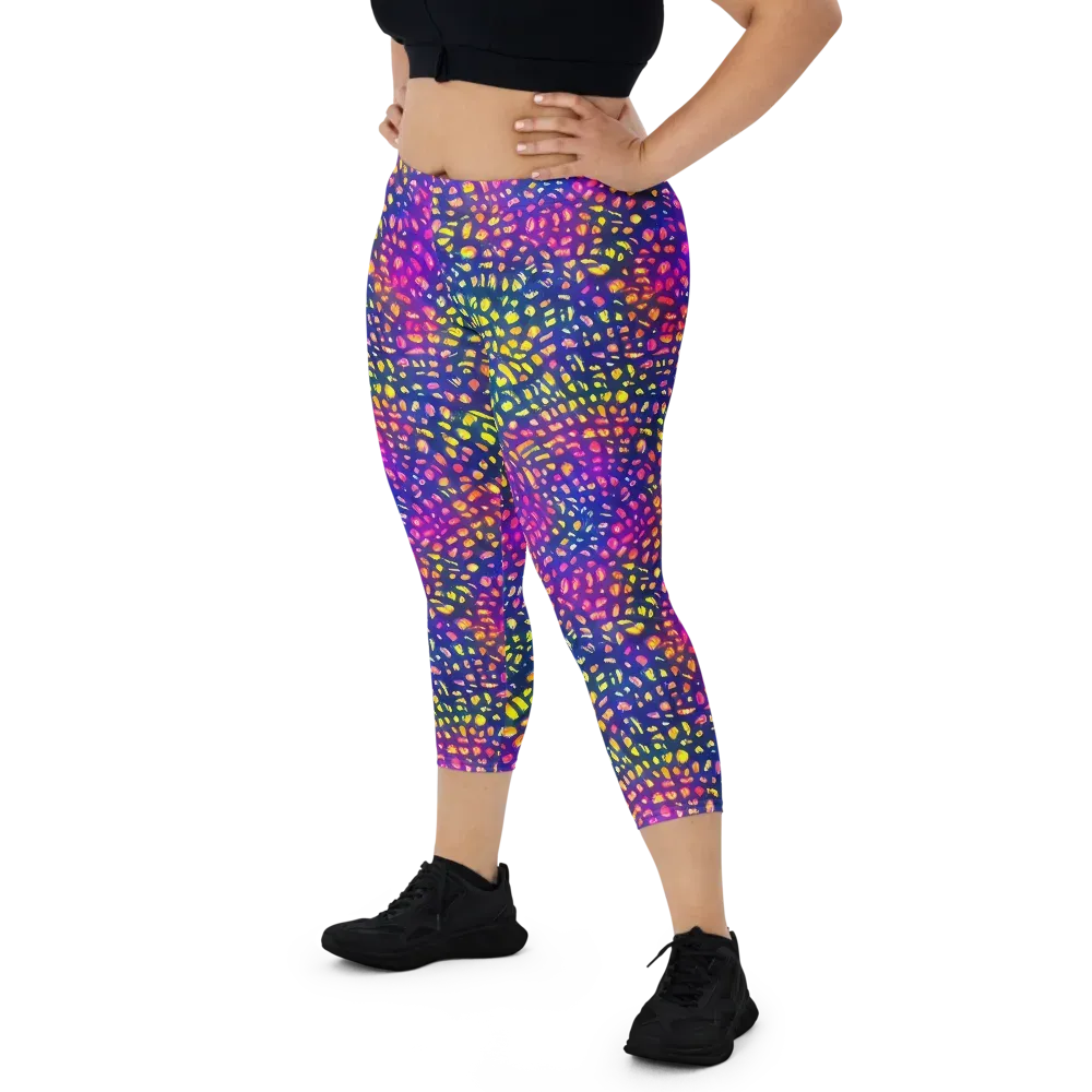 Prismatic Scatter on Capri Leggings — Front