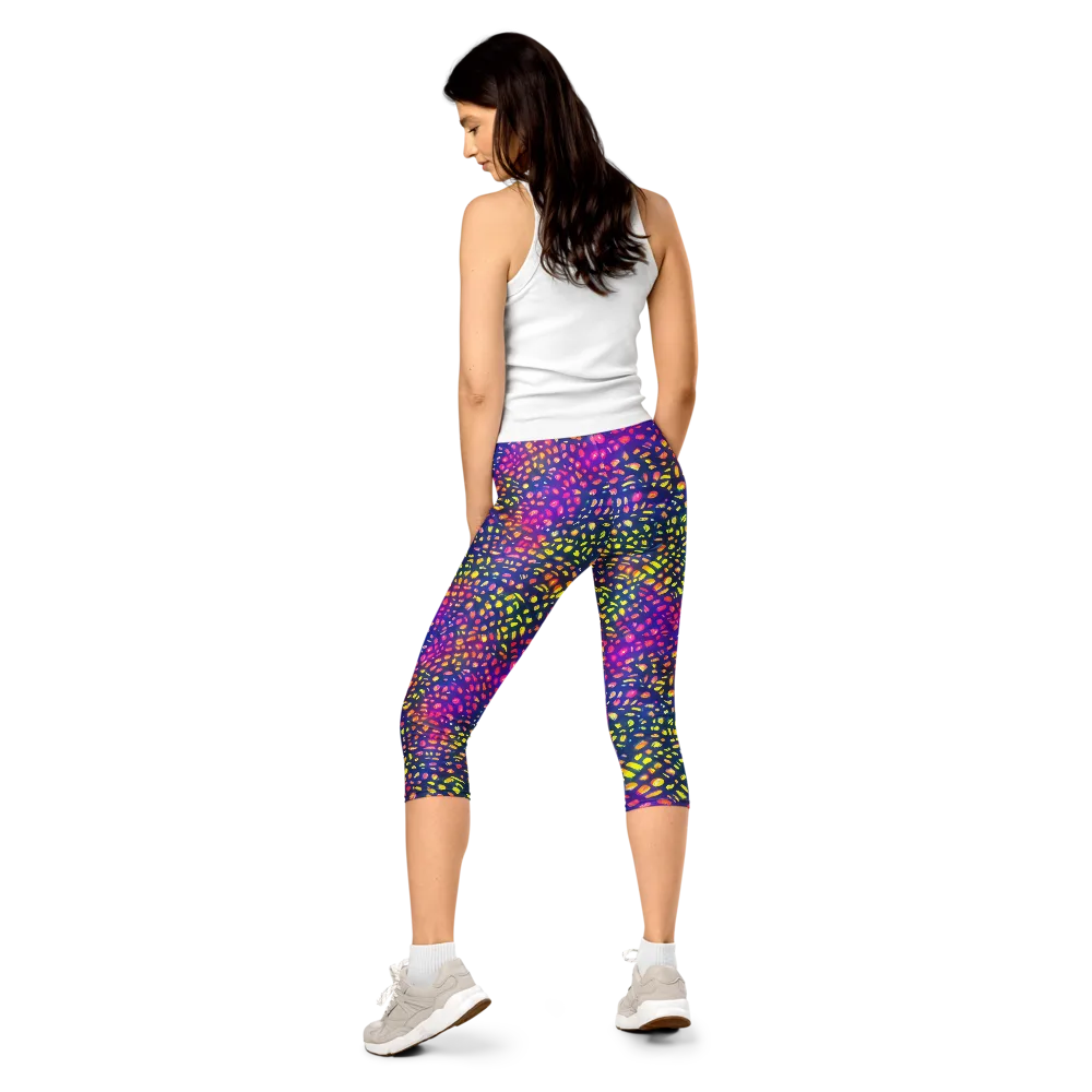 Prismatic Scatter on Capri Leggings — Back
