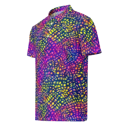 Prismatic Scatter on a Men's Slim Fit Polo Shirt