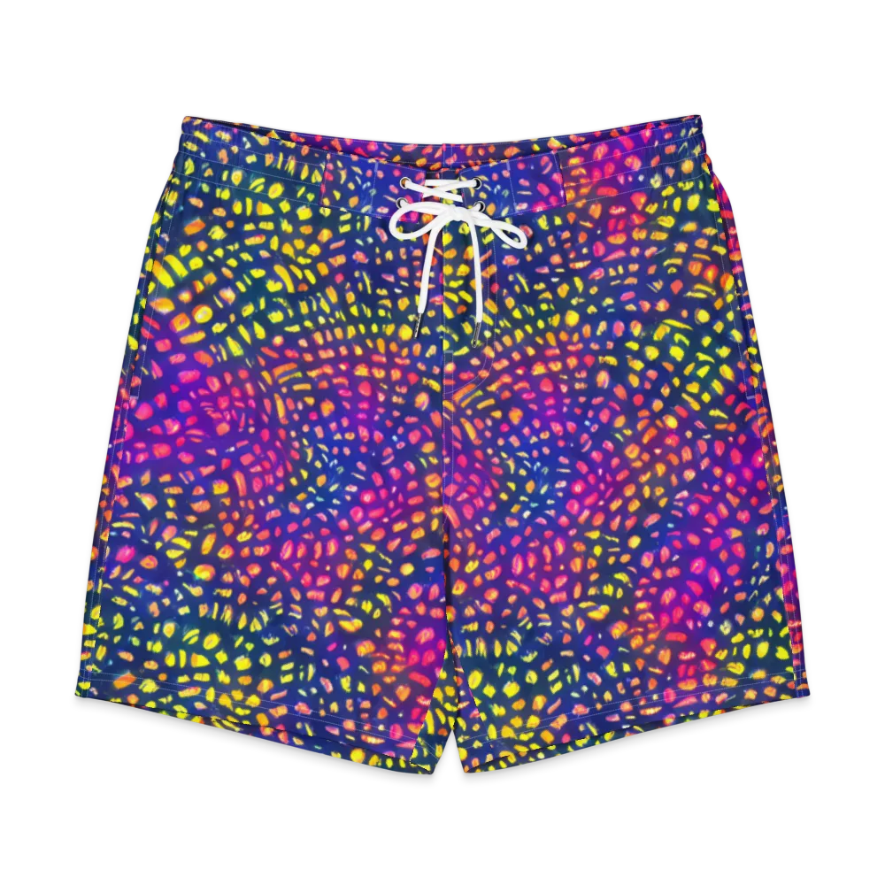 Prismatic Scatter on Men's Board Shorts — Front