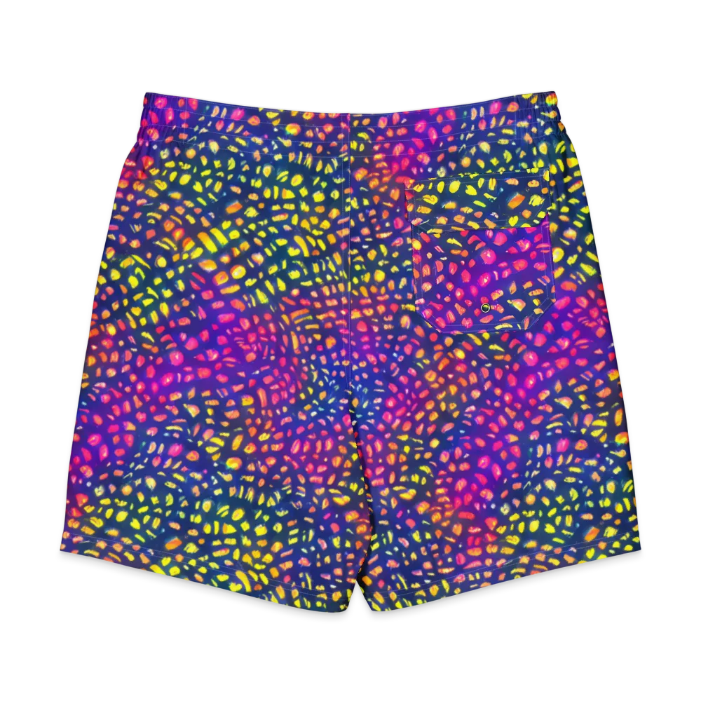 Prismatic Scatter on Men's Board Shorts — Back