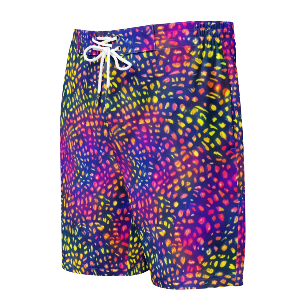 Prismatic Scatter on Men's Board Shorts — Front