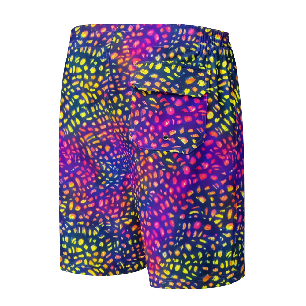 Prismatic Scatter on Men's Board Shorts — Back