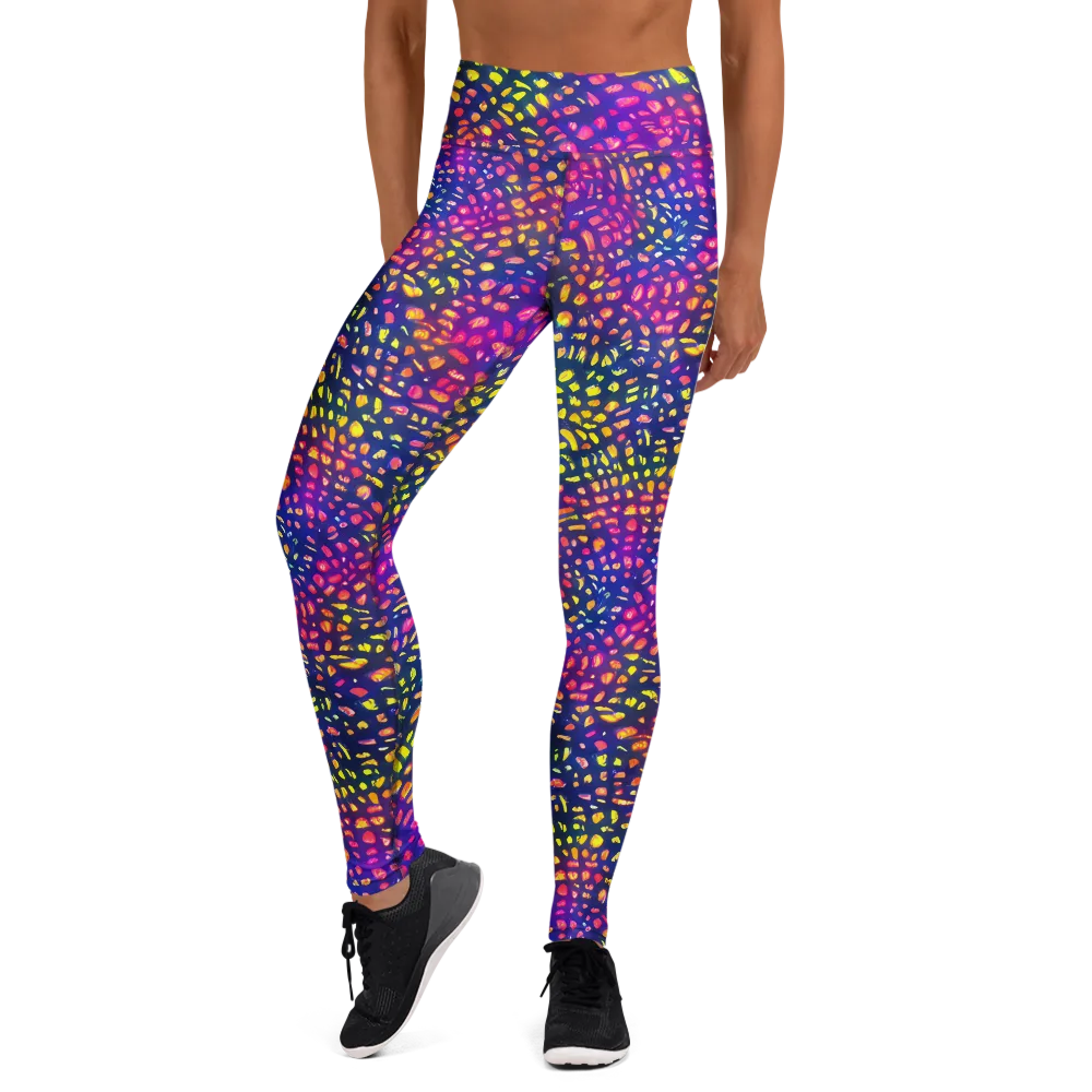 Prismatic Scatter on Yoga Leggings — Front