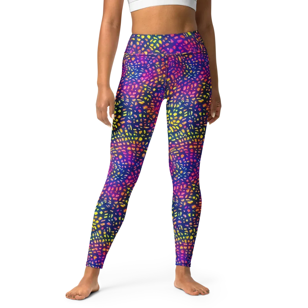 Prismatic Scatter on Yoga Leggings — Front