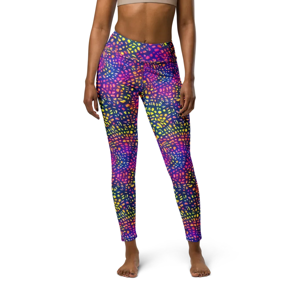 Prismatic Scatter on Yoga Leggings — Front