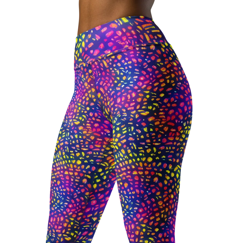Prismatic Scatter on Yoga Leggings — Left Front