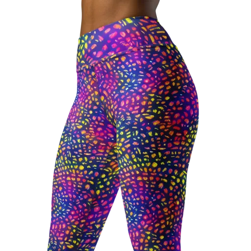 Prismatic Scatter on a Yoga Leggings