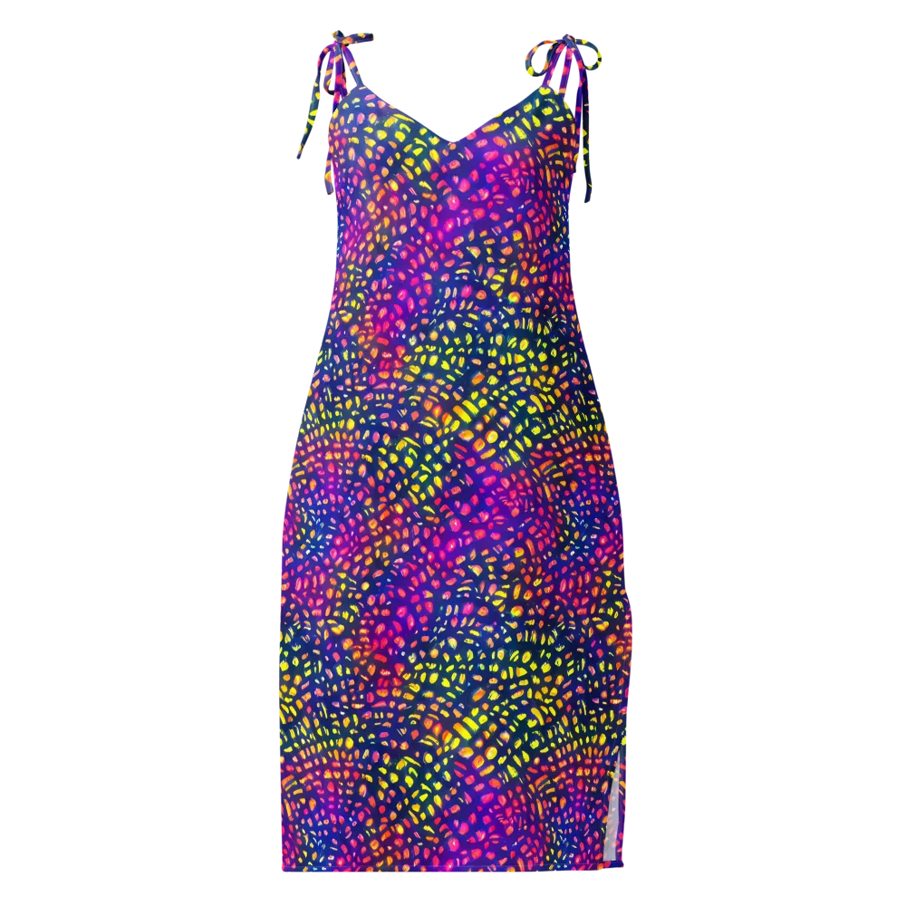 Prismatic Scatter on Slip Dress — Front