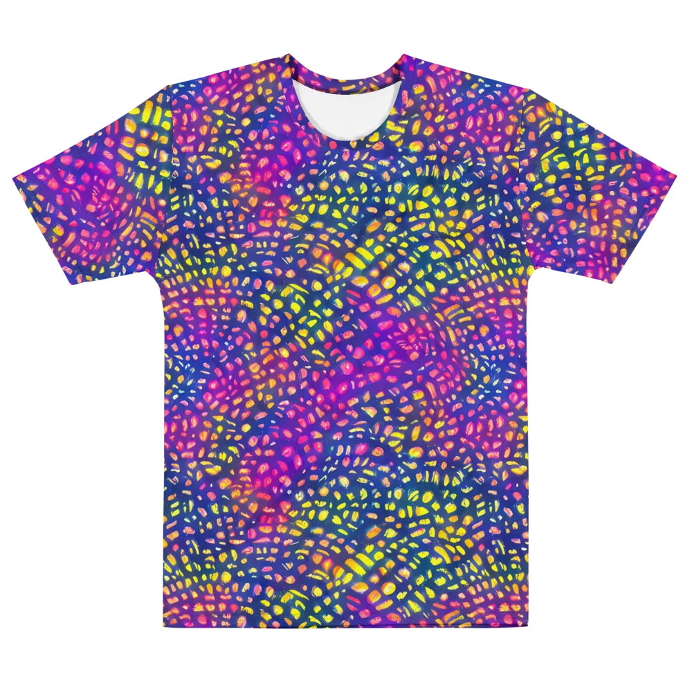 Prismatic Scatter on Men's Cotton Crew Neck T-Shirt — Front