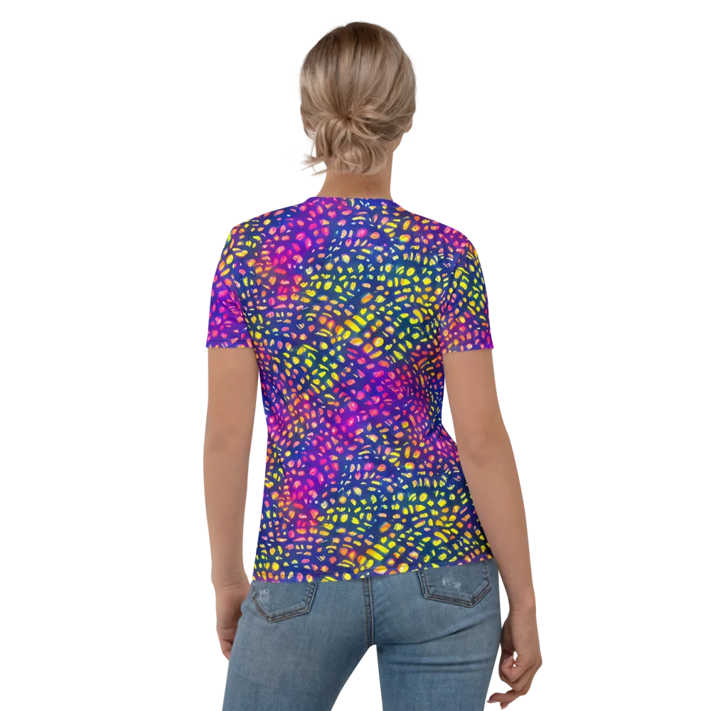 Prismatic Scatter on Women's Crew Neck T-Shirt — Back