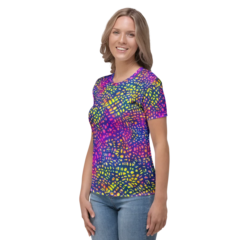 Prismatic Scatter on Women's Crew Neck T-Shirt — Left