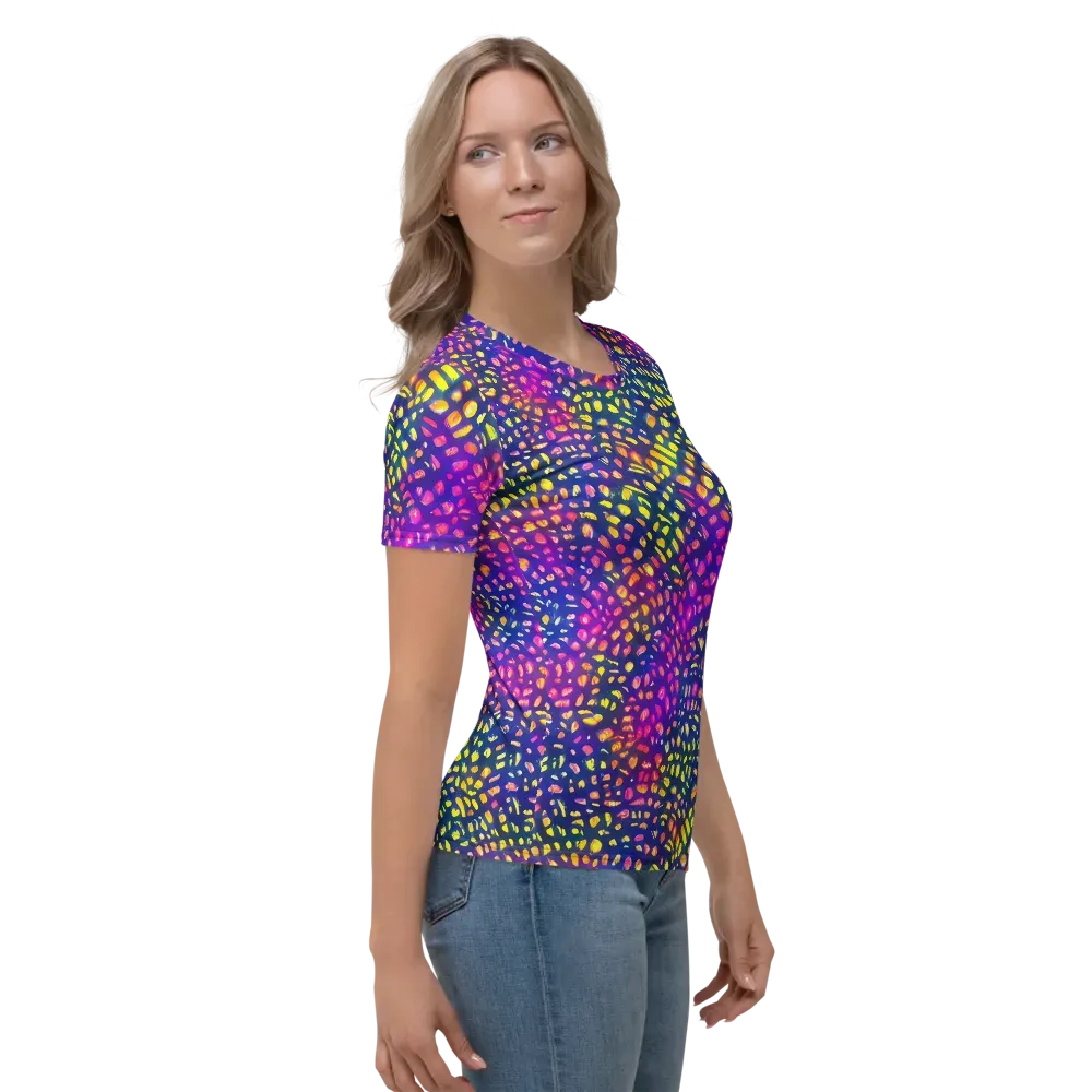 Prismatic Scatter on Women's Crew Neck T-Shirt — Right