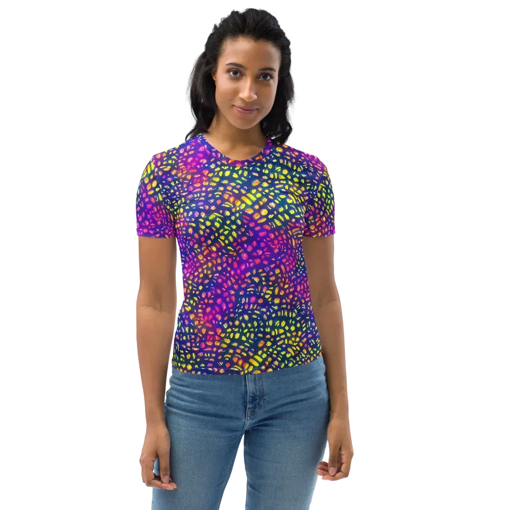 Prismatic Scatter on Women's Crew Neck T-Shirt — Front