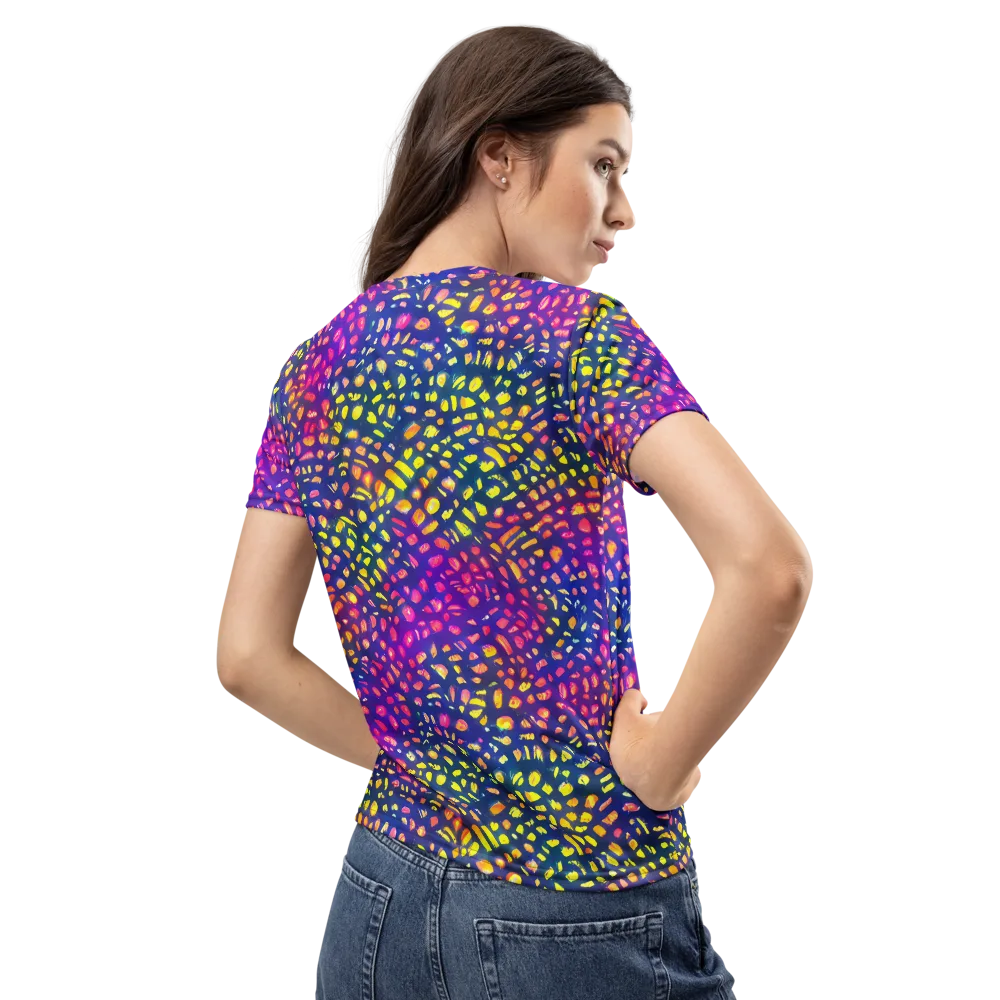 Prismatic Scatter on Women's Crew Neck T-Shirt — Back