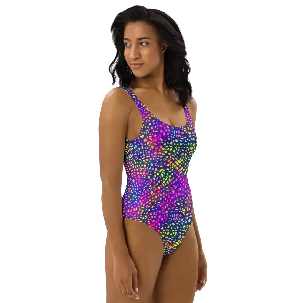 Prismatic Scatter on One-Piece Swimsuit — Right