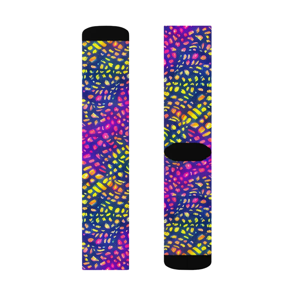 Prismatic Scatter on Socks — Left Sock