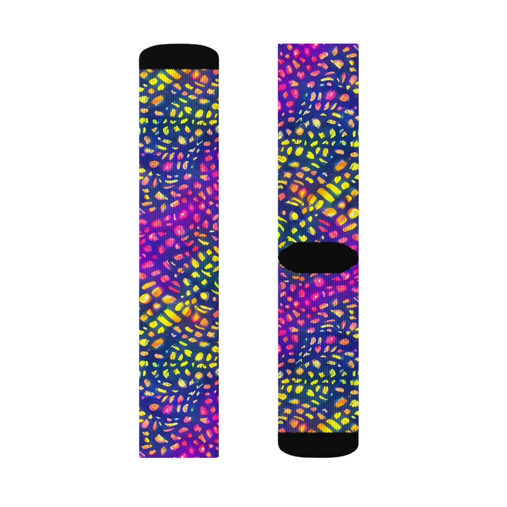 Prismatic Scatter on Socks — Right Sock