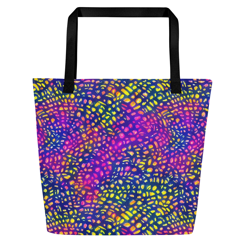 Prismatic Scatter on Large Tote Bag W/ Pocket — Front
