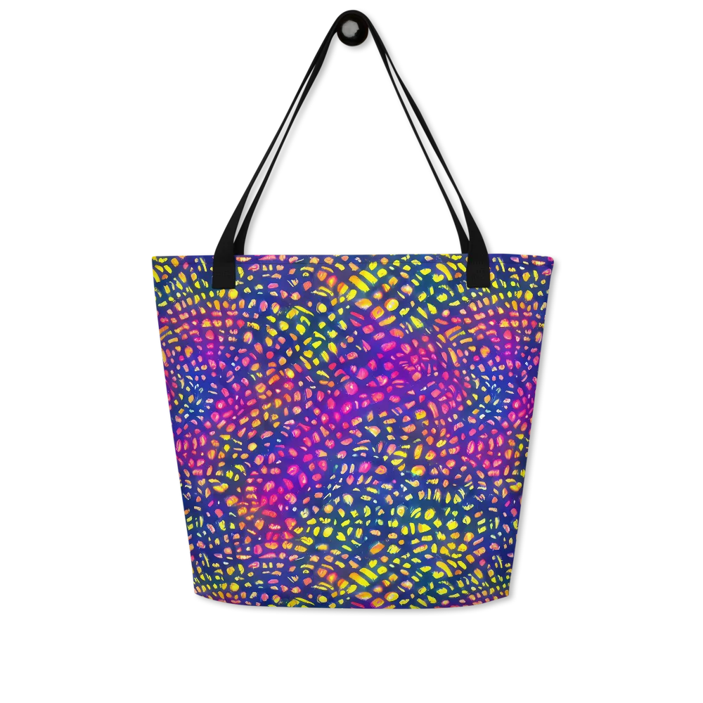 Prismatic Scatter on Large Tote Bag W/ Pocket — Front