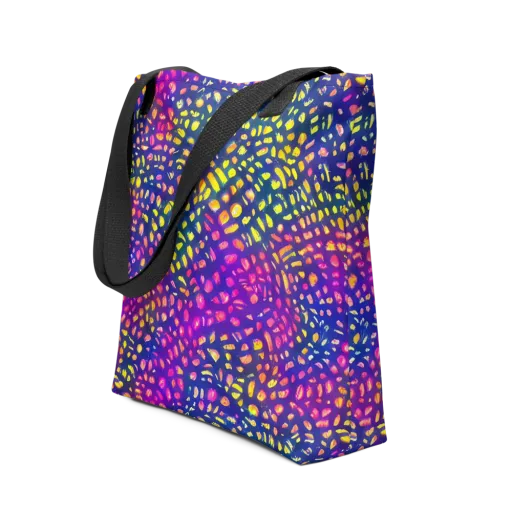 Prismatic Scatter on a Tote Bag